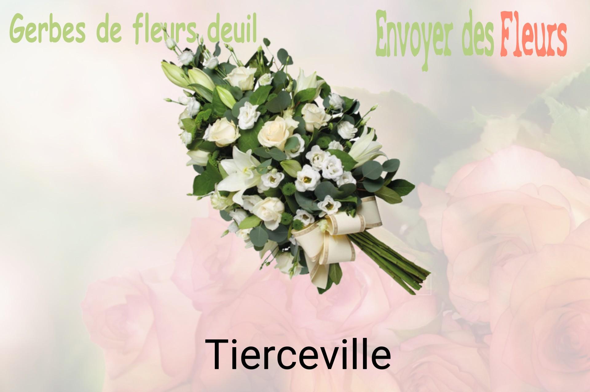 Gerbe de fleurs de deuil livrée à Tierceville
